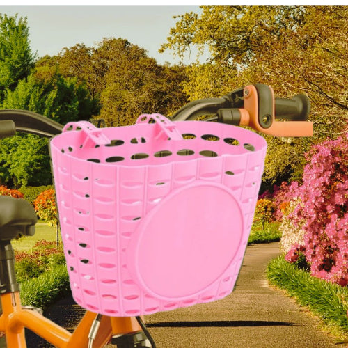 panier pour velo rose