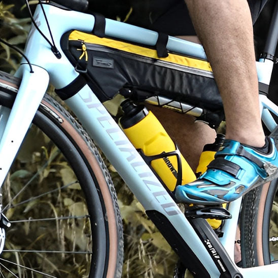 sacoche cadre velo jaune